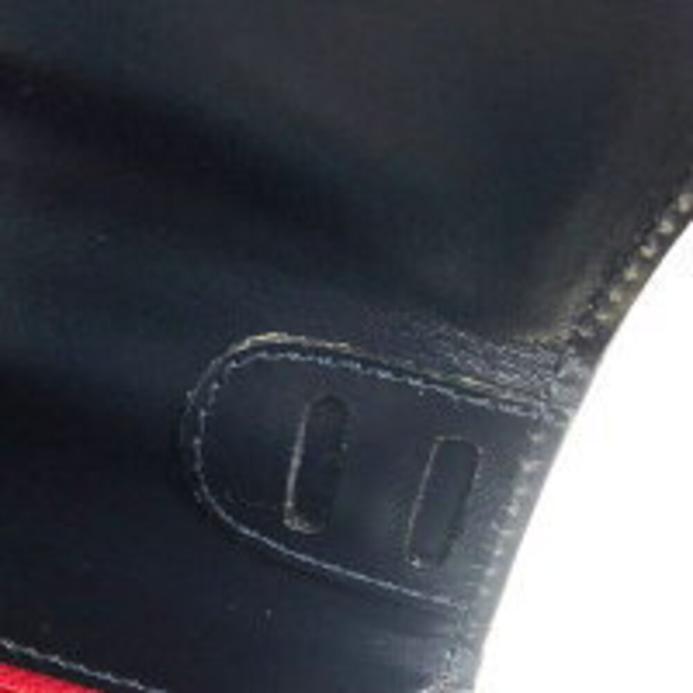 Celine Handbag Logo Gancini Shoulder Bag Black Calfskin Leather HO - Picture 8 of 9